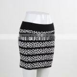 F5S43013 New Arrival Contrast Waistband Knit Skirt Women Stripe Mini Skirt thumbnail-2
