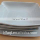 9''cheap Bulk White Rectangle Porcelain Soup Plate Hotel Used Ceramic Dinner Plate & Dish Stock FQR16014 thumbnail-1