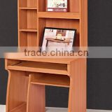 modern wood computer table, computer table with bookshelf, office table