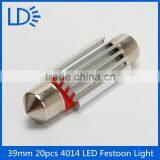 Led Car Bulbs 39mm Canbus Led Light 10-30v 20SMD 4014 Festoon Light thumbnail-4