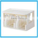 Food Grade Plastic Storage Box Double Checked Codiment Pot Modern Design Seasoning Pot thumbnail-1