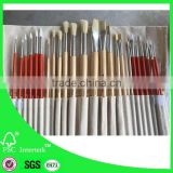 Variegated synthetic wooden handle artist painting brush