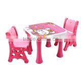 New Children's Study Table With Chairs Kids Plastic Table and Chair Set Cartoon Cute Furniture Set thumbnail-1