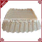 S&D Cheap Plastic Polyrattan Empty Square Hand Made Table Hollow Out Fruit Basket Decoration thumbnail-2