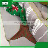 Christmas Gifts Custom Crochet Knitted Fleece Kids Children Baby Mermaid Blanket thumbnail-3