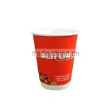 disposable double wall paper coffee cup with eco friendly pe