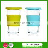 Eco- Friendly Collapsible Silicone Heat Insulation Colorful Cups Sleeve thumbnail-2