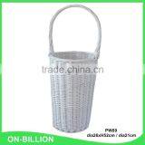 Handmade Tall Home Natural Corner Wicker Umbrella Basket thumbnail-4