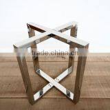 Stainless Steel Solid Wood Dining Table Metal Leg Wholesale Factory thumbnail-3