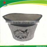 Modern Indoor Pots and Planters Oval Concrete Planter thumbnail-1