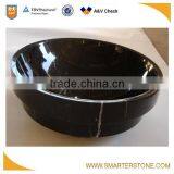 Black Round Marble Basin Vessel Sink Vanity thumbnail-1