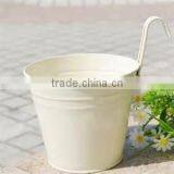 Enamel Multi-functional Design Hanging Pot/Metal Small Flower Pails/Zinc Flower Planter/Metal Flower Pot/Can Garden Decoration thumbnail-1