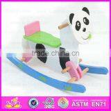2015 Hot Sell Cartoon Panda Design Rocking Horse,Novelty Kid Wooden Rocking Horse,Wholesale Children Wooden Ride on Toy WJY-8010 thumbnail-1