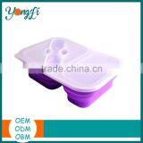Easy Storage Food Boxes Collapsible Silicone Food Container With Lid thumbnail-2