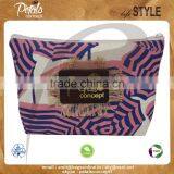 12 OZ Natural Canvas Travel Pouch With Inside Polyster Lining & With Zip Closure thumbnail-1