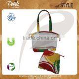 See Through PVC / PP Laminated Jute Bag With Pouch thumbnail-5