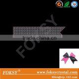 Custom Chevron Dots Cheer Bow Strip Rhinestone Iron On Bling Transfer Trim Applique thumbnail-3