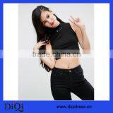 Cotton T Shirt Summer 2016 Women Clothes Plain Crop Top thumbnail-1