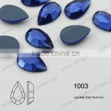 DZ-1003 pear shape flat back glass stones for jewelry making