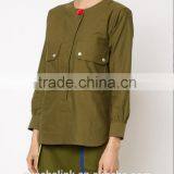 New Arrival Khaki Patch Pocket Fancy Casual Shirt OEM Service thumbnail-2