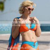 New Contrast Color Three Piece Swimsuit Sexy Bikini Beachwear thumbnail-2
