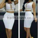 2015 New Ladies Mini Sexy Bodycon Black Mesh Cut Out HL Bandage Dress Sling Party Tight Dress thumbnail-2