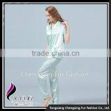 CXTZ01 Wholesale Cheap Ladies Silk Pajamas Home Wear With Pockets thumbnail-3