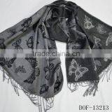 The Latest Large 100%rayon Soft Designer Jacquard Butterfly Shawl thumbnail-3