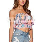 Colorful Printing Sexy Tank Top Ladies Printing Custom Crop Top thumbnail-2