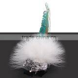 Mask Feather Brooches Fashion Jewelry Bohemian Style Alloy Brooch With Crystals thumbnail-2
