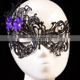 Sexy lace eye mask,black lace flower mask,party face mask for Halloween