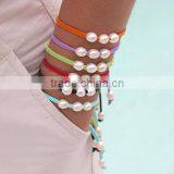 Mulicolored Suede Leather Cord Bracelet Jewelry Persnalized Pearl Bead Leather Jewelry 2014 Spring Summer Bracelet Jewelry thumbnail-1