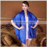Best-selling Chinese Solid White Blue Purple Pink Pure 100% Silk Long Scarf thumbnail-5