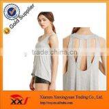 New Design High Quality Lady's Plain Sleeveless Cutout Back Top Cheap thumbnail-1