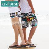2015 New Arrival Adult Xxx Photos Couple Beach Shorts With Rainbow Printed thumbnail-3