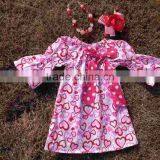 Baby Girls Heart Dress Valentines Dress With Matching Headband and Chunky Necklace Set thumbnail-1