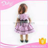 Wholesale 18 Inch Purple Lattice American Reborn Baby Girl Doll Clothes thumbnail-3