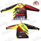 Wholesale Custom OEM BMX Fluorescent Shirts Sublimated Bicycle Motocross Sportswear Jersey thumbnail-1