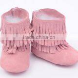 Fringed Genuine Leather Suede Baby Boots thumbnail-2