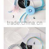 2017 Hot Sale Sky Blue Elastic Hair Tie Set thumbnail-2