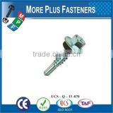 Made in Taiwan hex flange head Stainless Steel Hex Washer Head