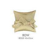 18 Inch Car Room Handmade Decorative Pillows Yellow Cushion With Slub Polysilk thumbnail-1