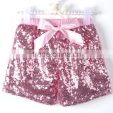 2015 summer new arrival trendy toddler girls blush sequin shorts M5062402