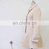 Wholesale Sweet Long Sleeve Pink Wool Dress Coat thumbnail-4