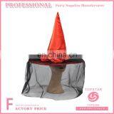 Halloween decoration minneapolis felt polyester conical witch hat veil decorated