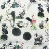 Digital Printed Rayon Fabric With Beatiful Wash Painting Pattern