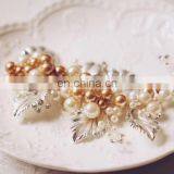 Amelie Handmade Women Hair Jewelry Alloy Leaves and Pearls Accessories Wedding Hair Clip Bridal Headwear Headpiece Prom Boho thumbnail-6
