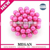 Customized pink fashion pearl garment bag button for wedding decoration
