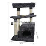Amazon Hot Selling Large Size Wooden Pet Scratcher House Tower Condo Cat Tree thumbnail-4