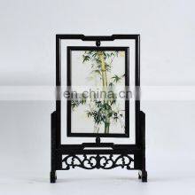 Chinese Style Craft Gift Square Screen Dual-faced Silk Embroidered Drawing Furnishing Ornaments With A Wooden Frame For Decoration thumbnail-5
